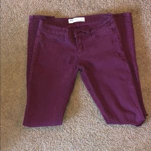 Burgundy jeans